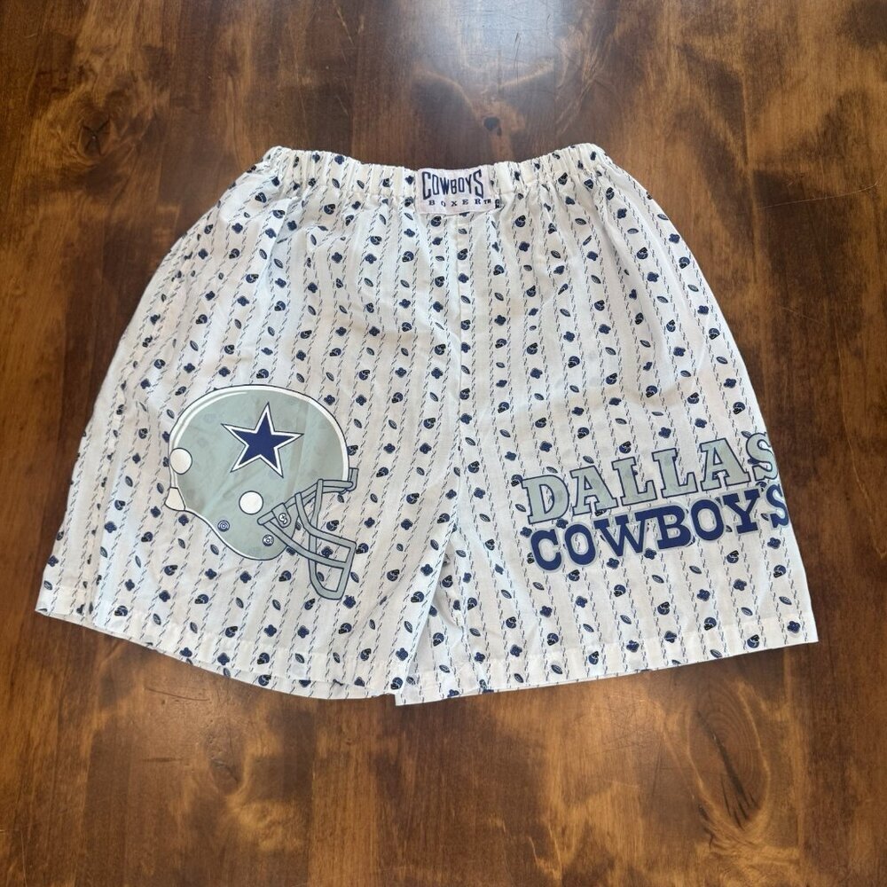 NFL Dallas Cowboys Pajama Shorts Woman's Small Blue Logo Sleepwear Vintage